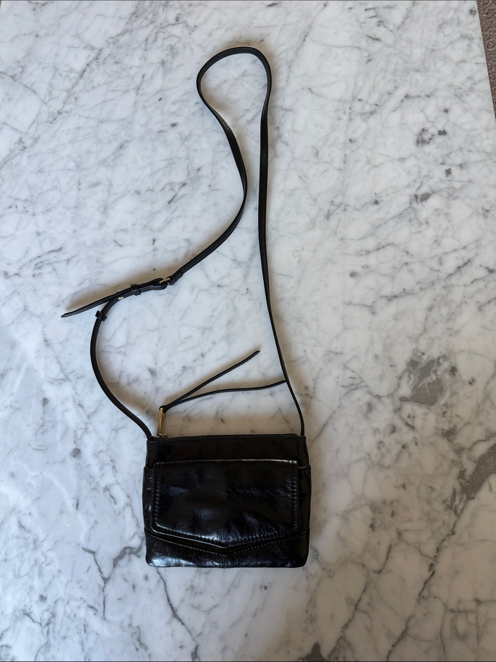 Hobo black small crossbody purse.